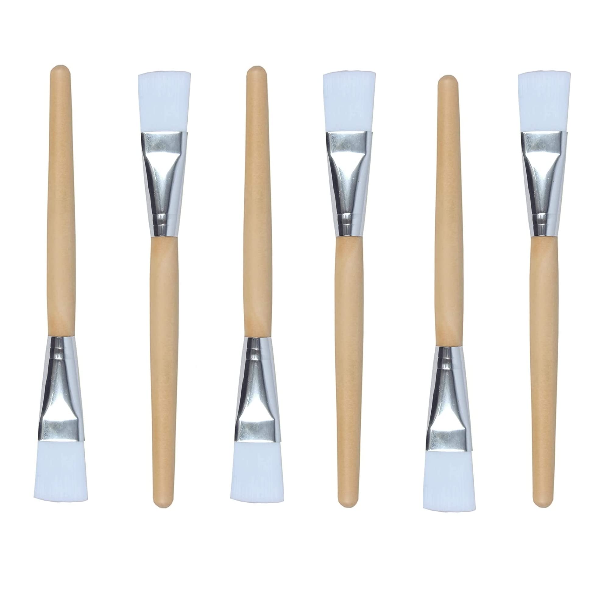 ZAUKY Facial Cleansing Brush & Face Bleaching Kit - 6 Pack Beige Brushes for Deep Cleansing, Exfoliation & Skin Brightening | Perfect for Daily Skincare Routine & Spa Treatments