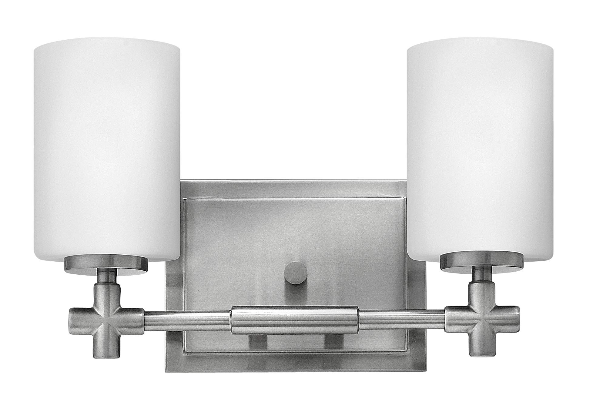 Hinkley Laurel Collection 2-Light Bathroom Vanity Light Fixture in Brushed Nickel - Perfect for Modern Bathrooms & Powder Rooms