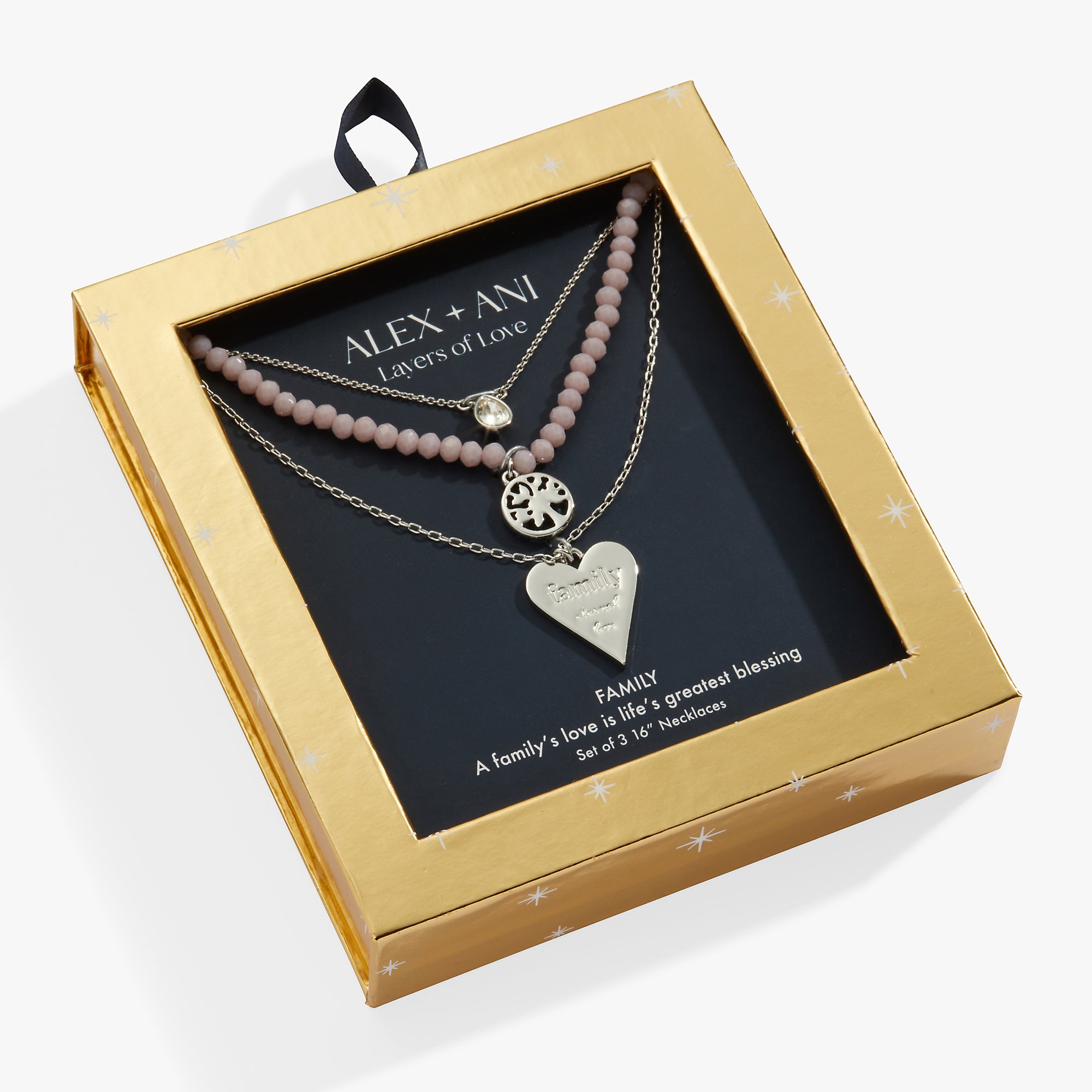 Layered Necklace Set for Women - Elegant Family Tree Pendant Necklace - Perfect for Mother's Day, Anniversary & Gift Giving