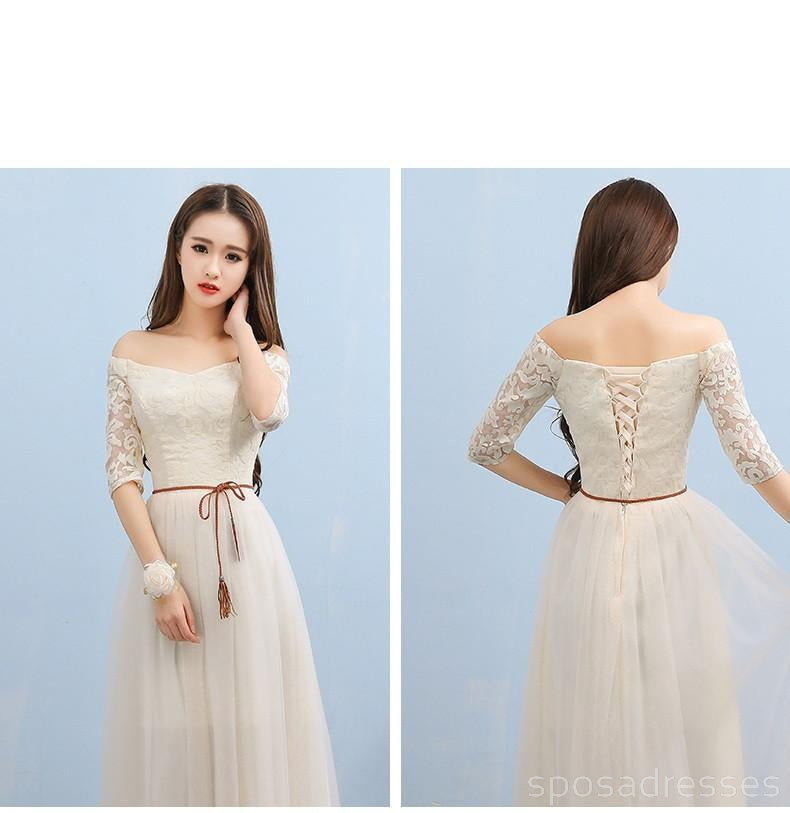 Elegant Mismatched Lace Tulle Long Bridesmaid Dresses - BD009 | Perfect for Wedding Parties, Formal Events & Special Occasions