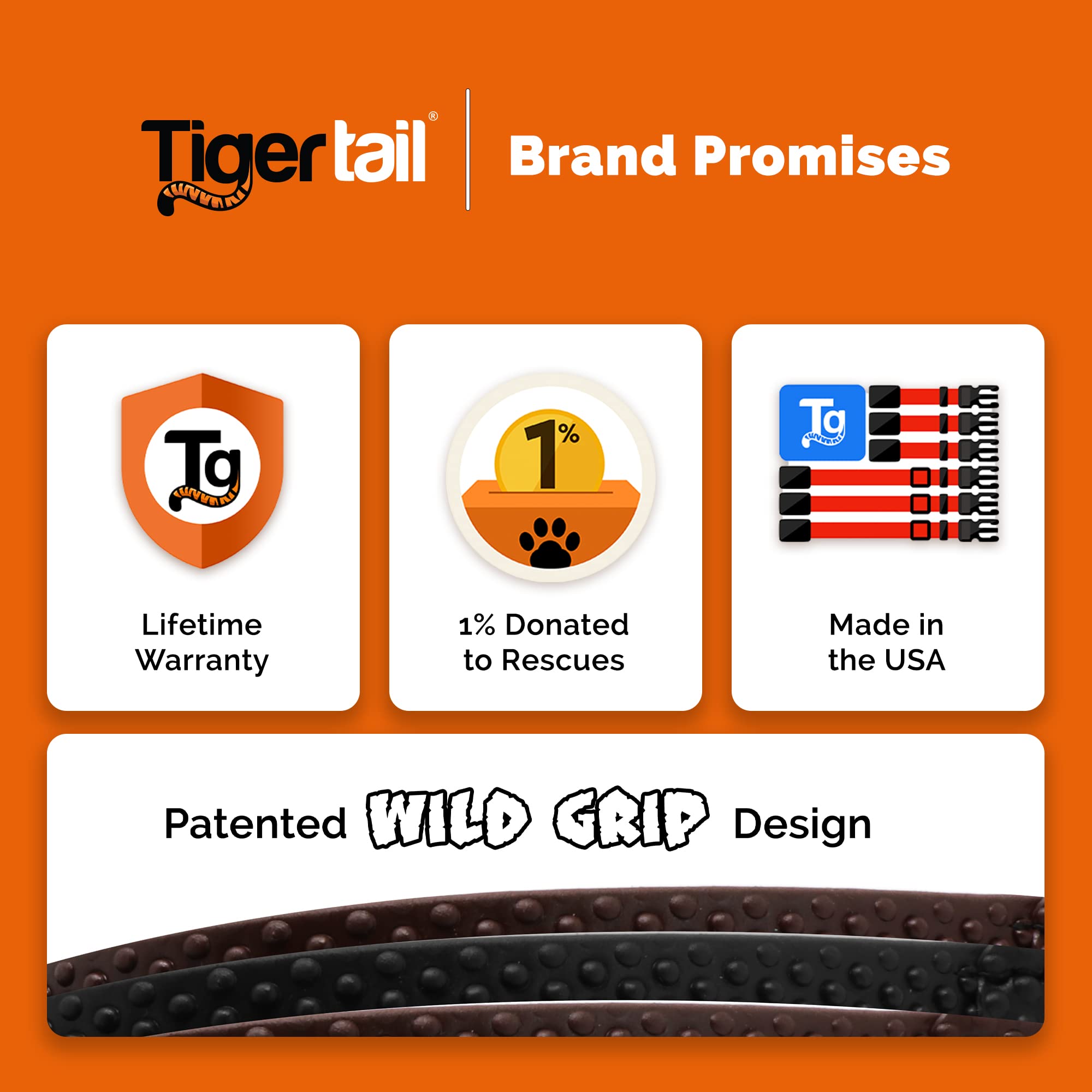 Wild Grip Extreme Grip Waterproof & Odor Proof Dog Leash - 6ft Durable Lead for Outdoor Adventures, Hiking, and Daily Walks