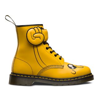 Dr. Martens 1460 Jake D Yellow Smooth Synthetic PU Leather Lace Up Boots - Unisex Combat Boots for Men & Women | Perfect for Punk Fashion, Streetwear & Everyday Wear