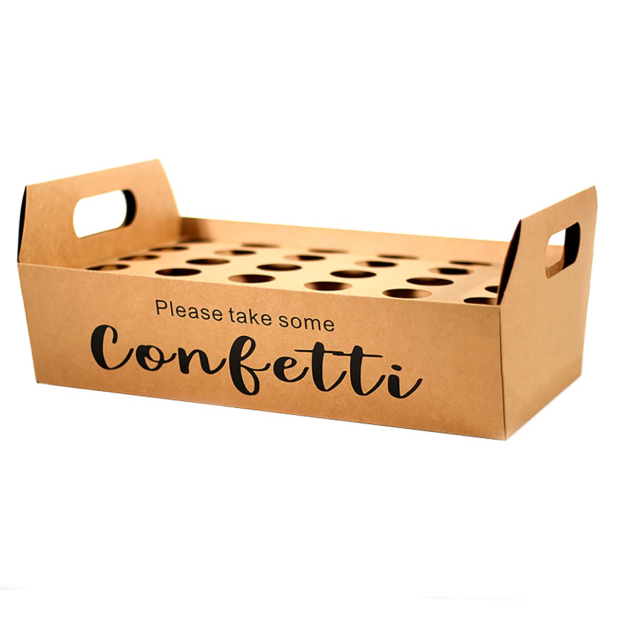 Wedding Confetti Cone Stand Box - 30 Hole Party Confetti Holder Tray for Wedding, Bridal Shower & Birthday Celebrations (Box Only) - Perfect for Confetti Distribution at Special Events