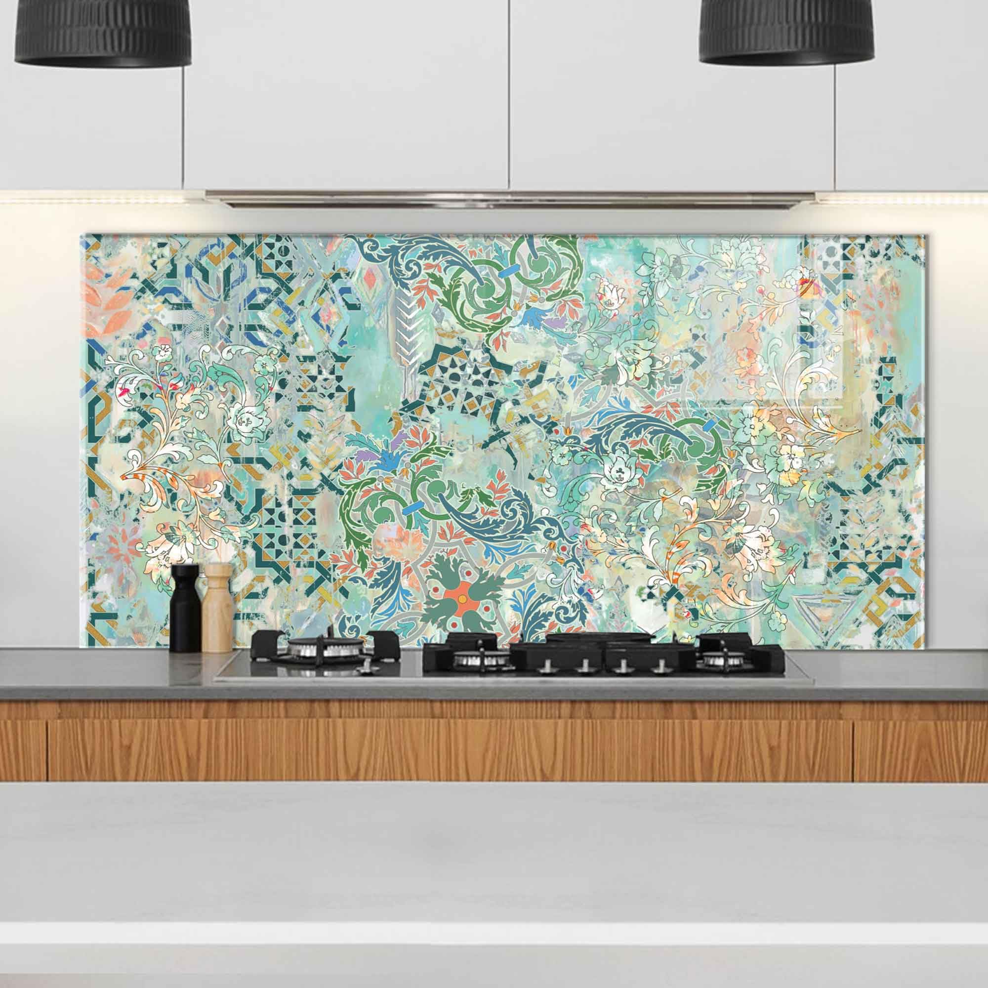 **30x20 Inch Tempered Glass Kitchen Backsplash - Heat-Resistant Stove Cover, Splash Guard for Sink & Countertop, Decorative Wall Panel - Perfect for Cooking, Baking & Modern Home Decor**