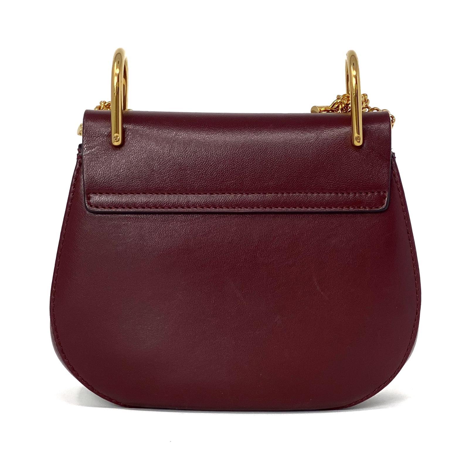 Chloe Burgundy & Navy Mini Drew Bag - Stylish Crossbody Purse for Women, Perfect for Parties, Dates & Everyday Use