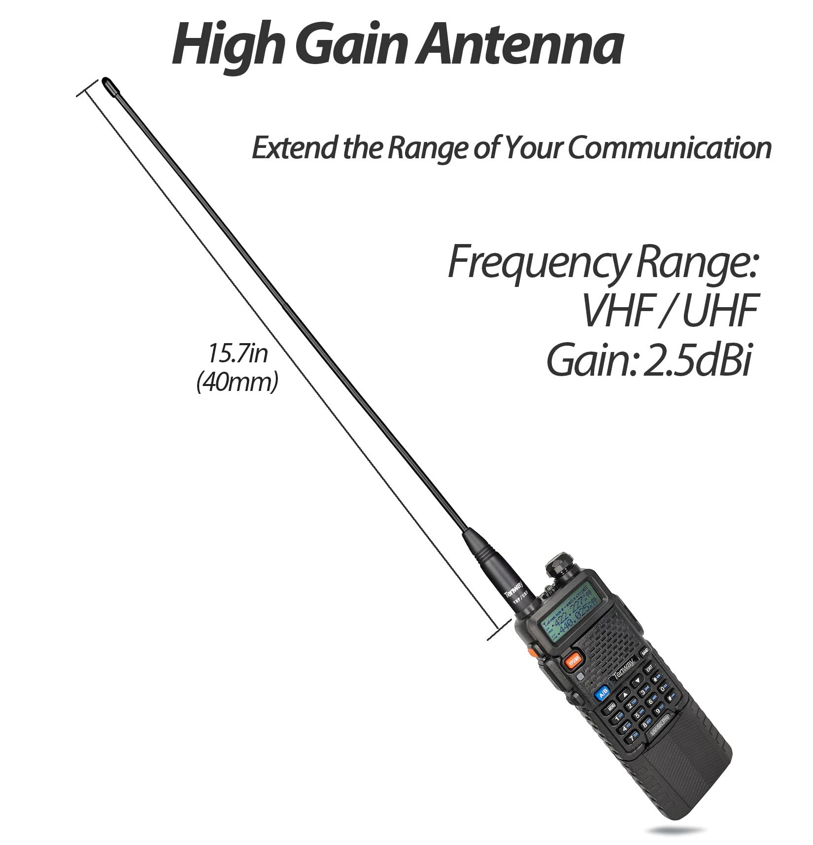 UV-5R Pro 8W Dual Band Two Way Radio with Handheld Speaker Mic, 771 Antenna & Programming Cable - Long Range Walkie Talkie for Outdoor Adventures, Emergency Communication & Hiking (5RProLx2A)
