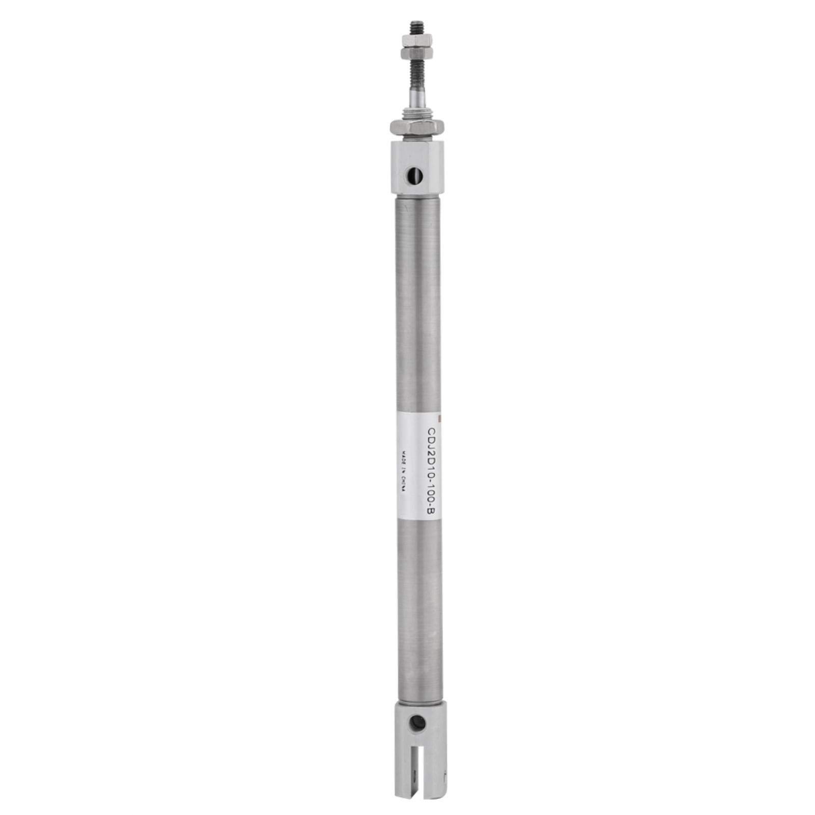 10mm Pneumatic Air Cylinder - Round Body Double Acting with Screwed Piston Rod for Industrial Automation & DIY Projects - Perfect for CNC Machines, Packaging Equipment & Robotics