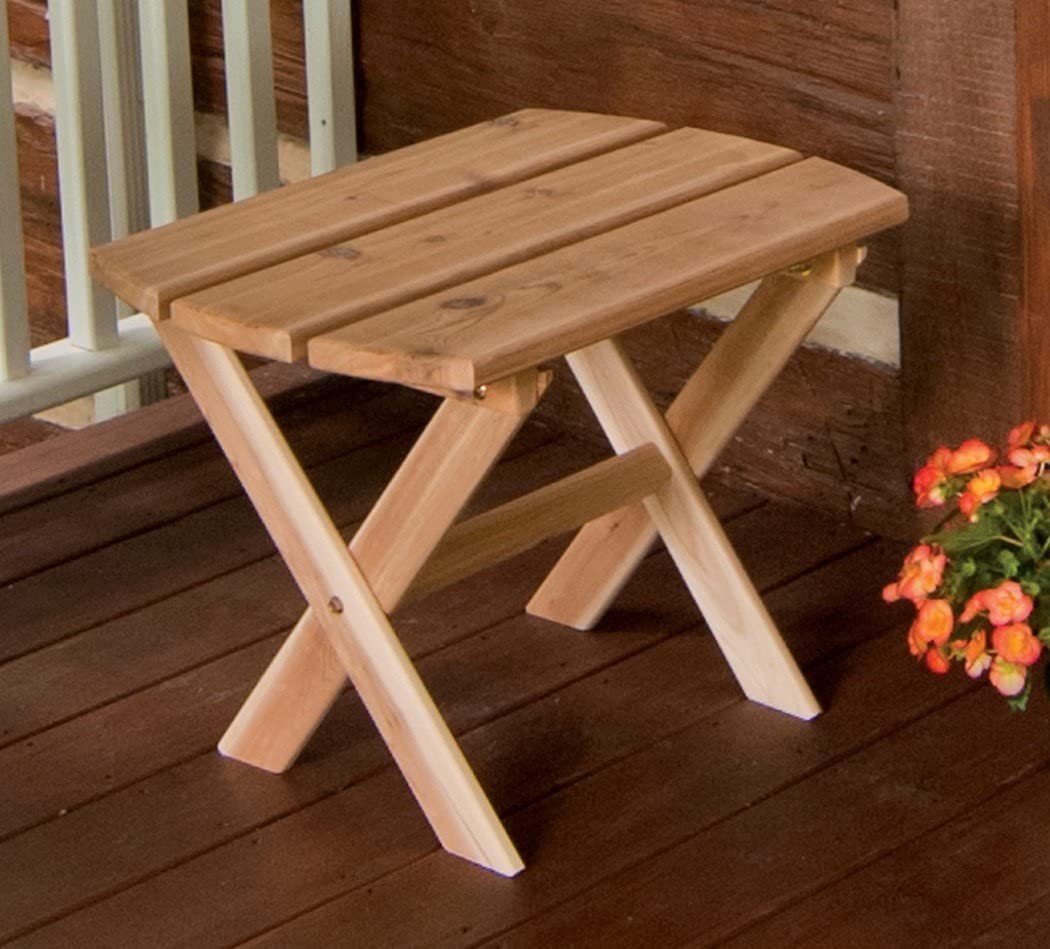A & L Furniture Folding Oval End Table - Space Saving Side Table for Living Room, Bedroom, Office | Portable & Lightweight Home Decor Accent Table