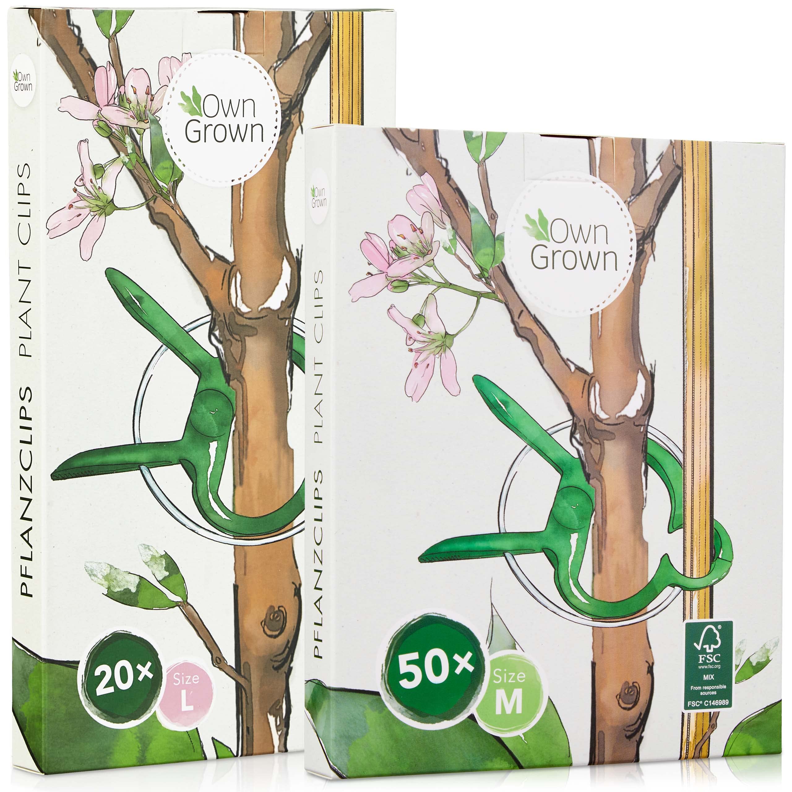 50 Pack Medium Plant Support Clips - Heavy Duty Garden Clips for Climbing Plants, Vines & Flowers - Adjustable Plant Ties for Tomato, Cucumber, Rose Plants - Perfect for Indoor/Outdoor Gardening & Greenhouse Use