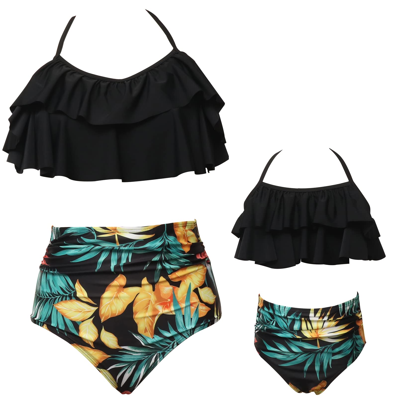 Family Matching Swimsuits - Mommy and Me Bikini Set & Swim Trunks | Beach Vacation, Pool Party, Family Photo Outfits