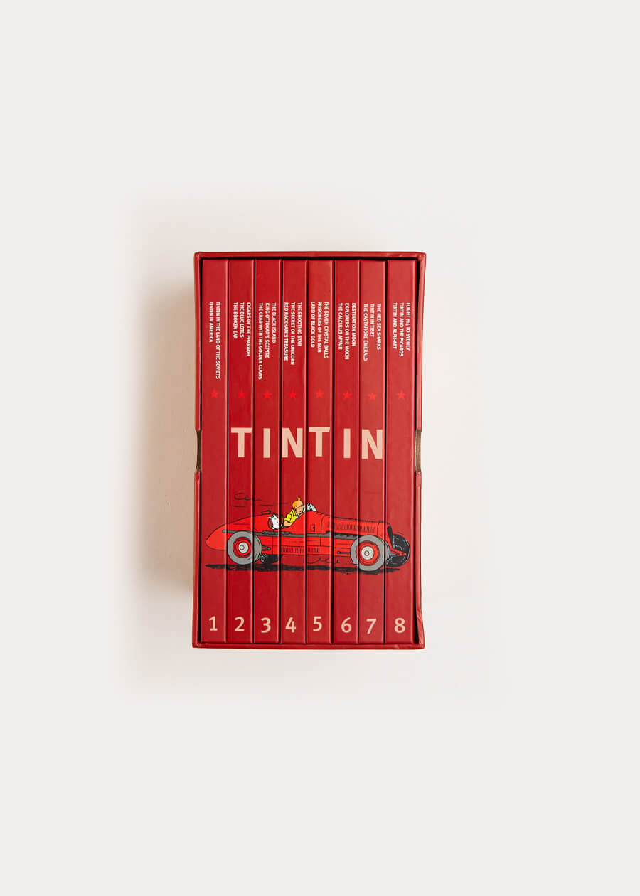 The Adventures of Tintin Complete Book Set - Classic Comic Collection in Red Cover | Perfect Gift for Kids & Comic Book Lovers | Home Reading, Classroom & Library Use