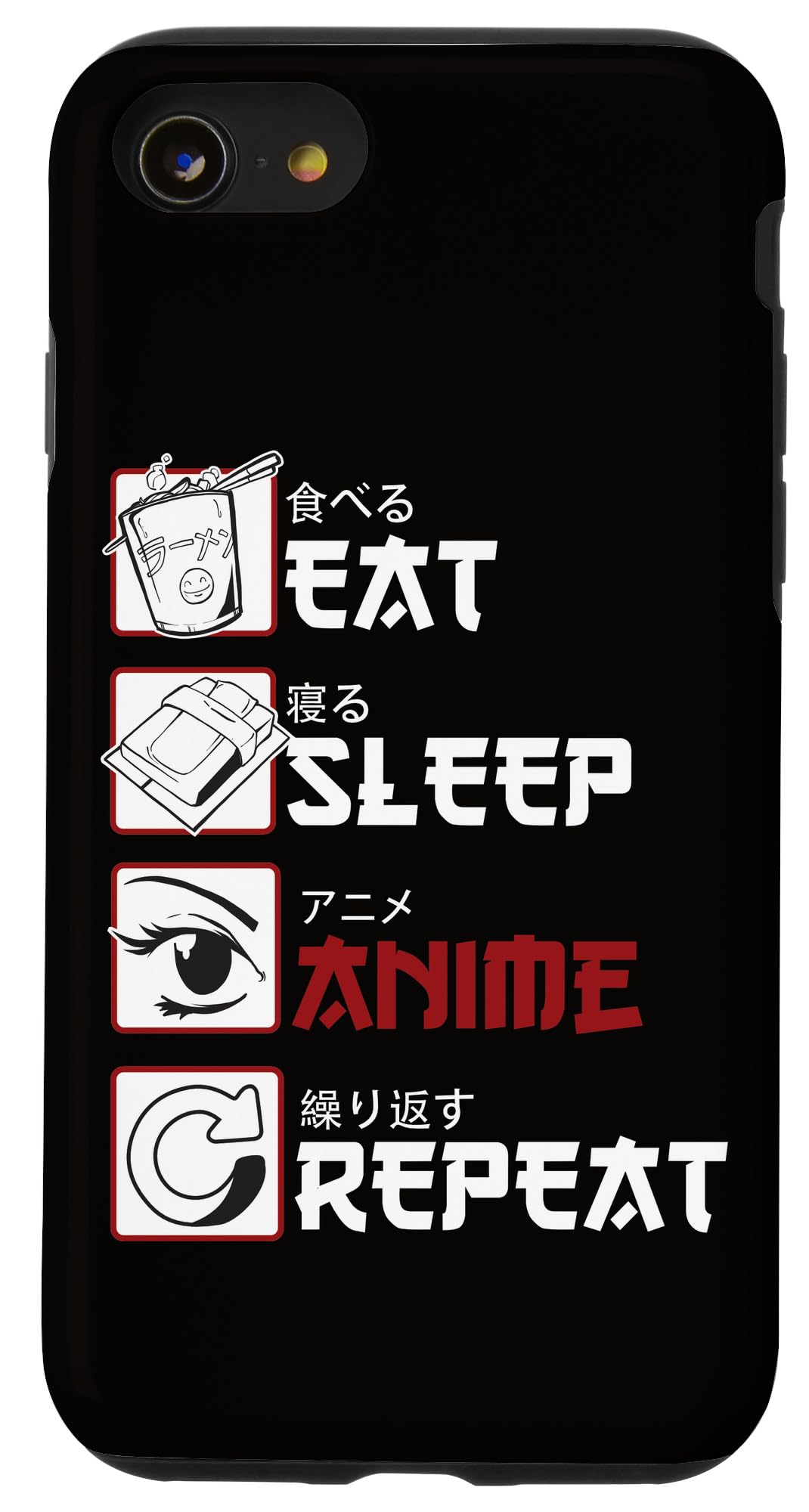 iPhone SE (2020) / iPhone 7 / iPhone 8 Anime Themed Protective Case - Cute Cartoon Design for Anime Lovers - Perfect for Daily Use, School, Work & Travel