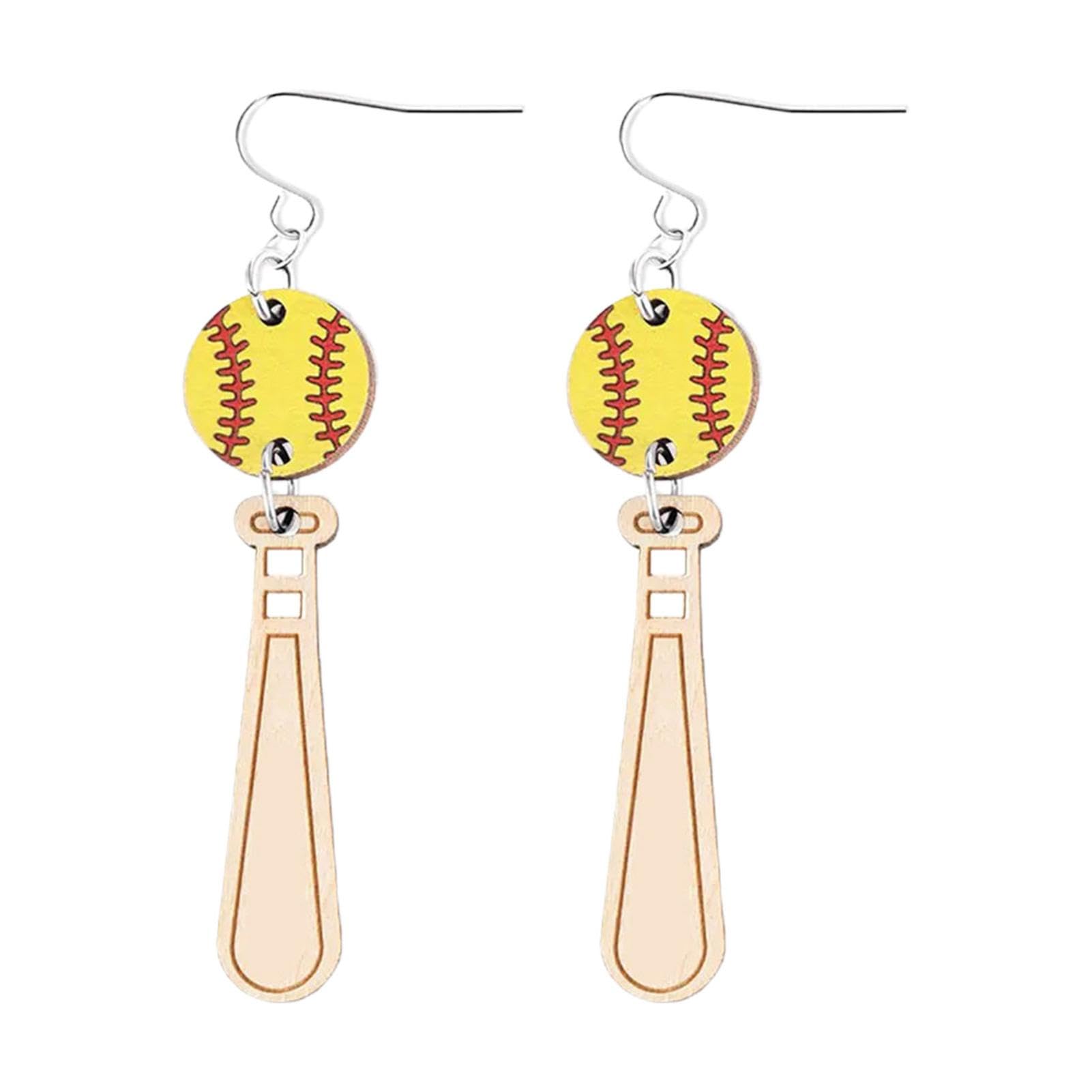 Custom Personalized Name Baseball Earrings for Women - 2.17 Inch Sports Jewelry - Creative Dangle Earrings for Baseball Fans, Moms & Daughters - Perfect for Games, Gifts & Everyday Wear
