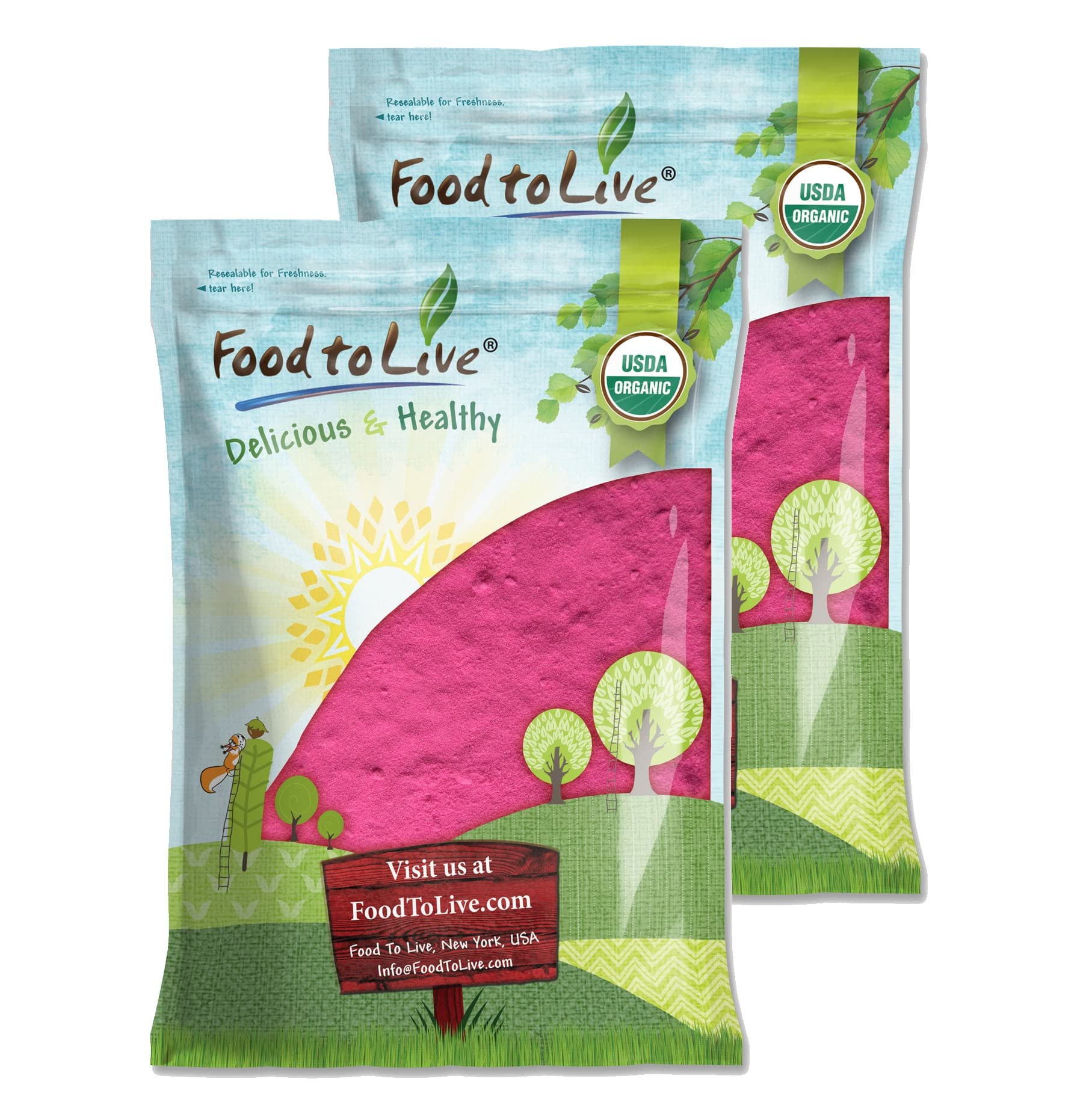 Organic Dragon Fruit Powder 16 lbs - Non-GMO, Raw Pitahaya Powder, Vegan, Bulk, No Additives | Perfect for Smoothies, Baking & Healthy Drinks