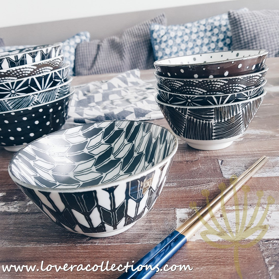 Modern Black & White Assorted Prints Dinnerware Set - 60% Off Sale - Perfect for Casual Dining, Entertaining & Home Decor