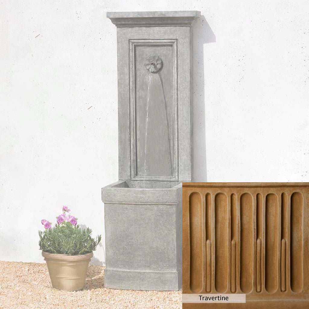 Campania International Auberge Wall Fountain - Outdoor Garden Water Feature for Patio, Yard & Landscape Decor | Relaxing Waterfall Sounds for Backyard Oasis
