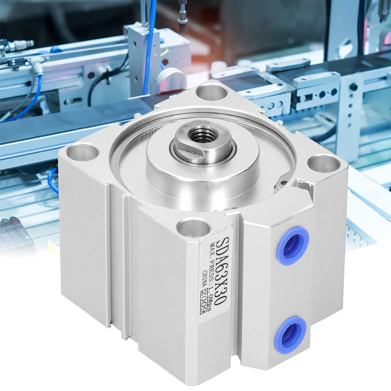 Double Action Air Cylinder - Lightweight Pneumatic Cylinder for Clamping Devices | Easy Installation & Compact Design | Perfect for Industrial Automation, CNC Machines & Manufacturing Equipment
