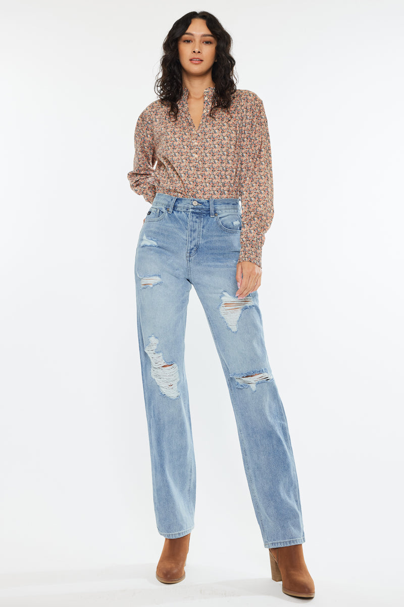 Letitia Ultra High Rise 90's Boyfriend Jeans - Vintage Distressed Denim Pants for Women | Perfect for Casual Outfits, Street Style & Retro Fashion Looks