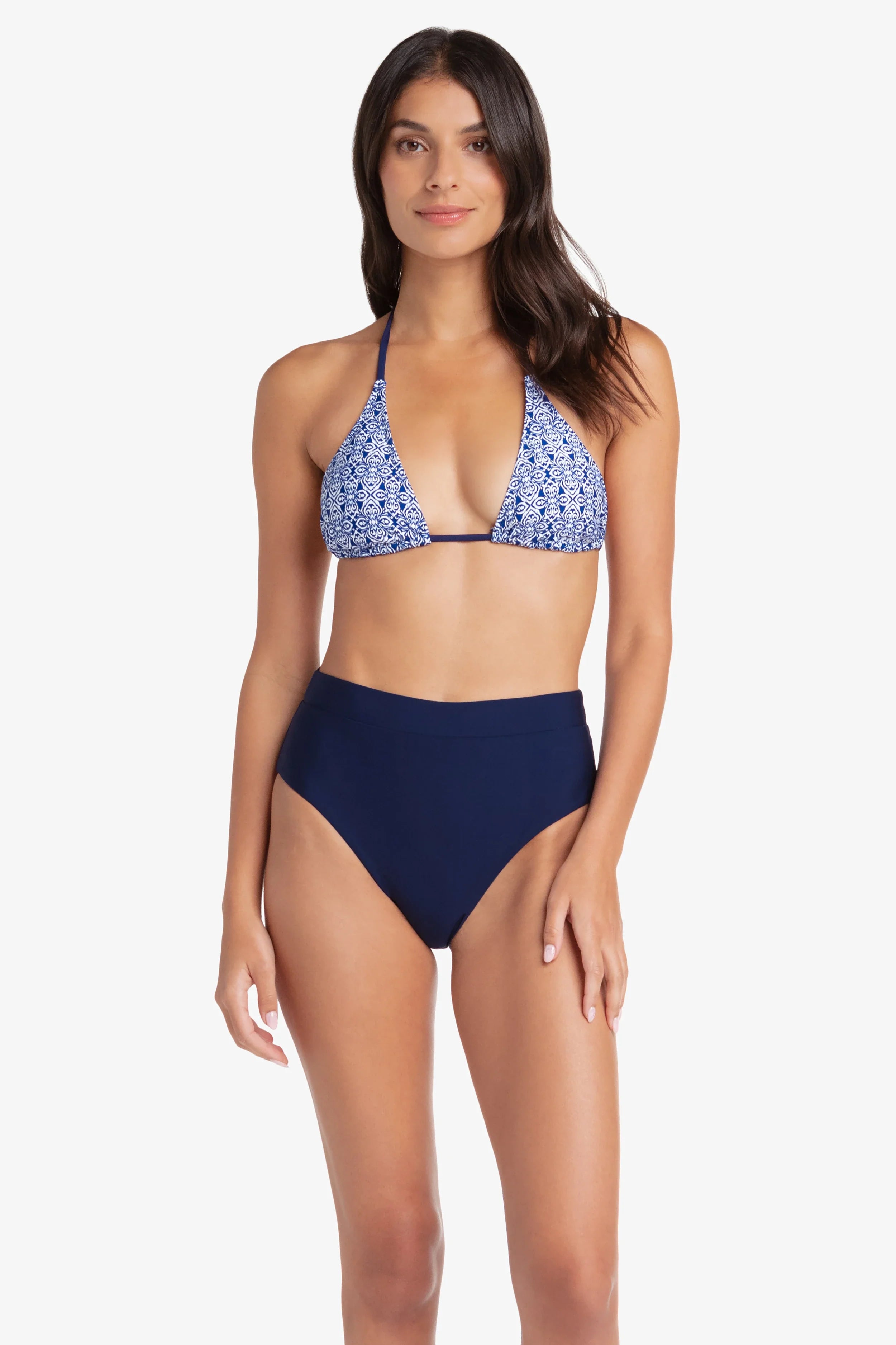 High Waist Soft Band Comfortable Bottoms in Navy Blue - Perfect for Yoga, Workouts, and Lounge Wear