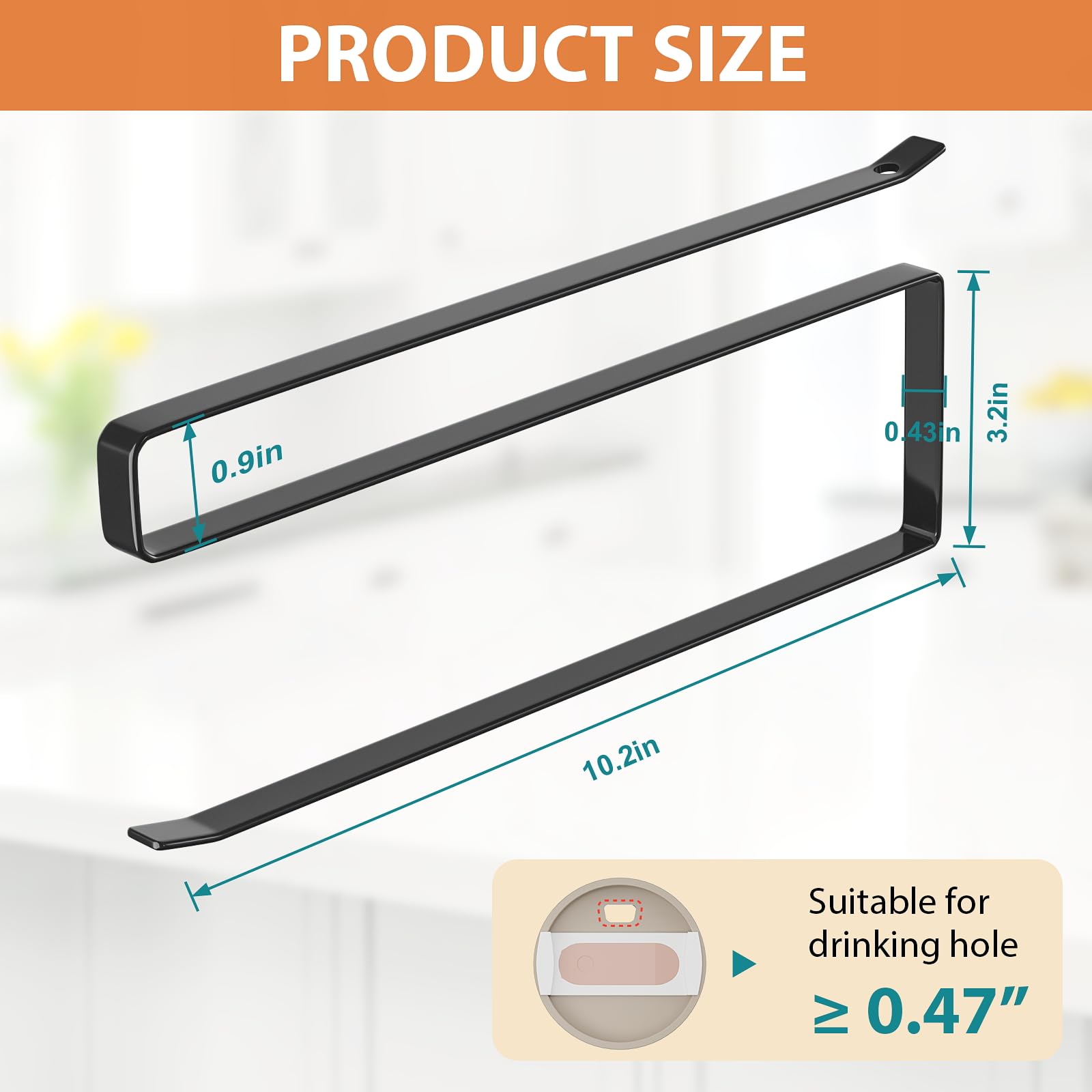Premium Tumbler Lid Organizer - Under Cabinet Cup Lid Storage Holder, Space Saving Kitchen Organizer with Easy Installation for Drinking Tumblers (Black) - Perfect for Kitchen Cabinet, Pantry & Coffee Station Organization