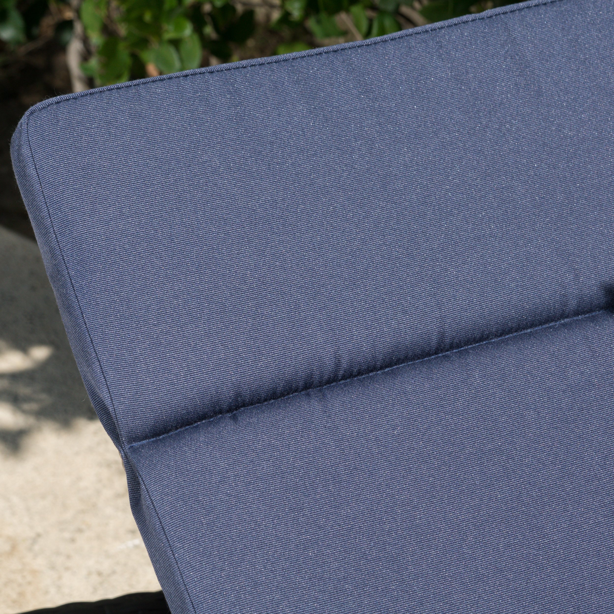 Christopher Knight Home 632 Salem Outdoor Lounge Cushions - 2-Piece Set, Navy Blue Water-Resistant Patio Furniture Cushions for Deck, Poolside & Garden Relaxation