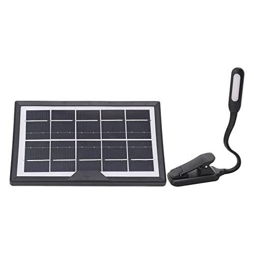 Solar Powered Desk Lamp with Flexible Clip - Adjustable Brightness LED Reading Light, Durable ABS Shell for Study, Office, and Bedroom - Perfect for Reading, Working, and Nighttime Use