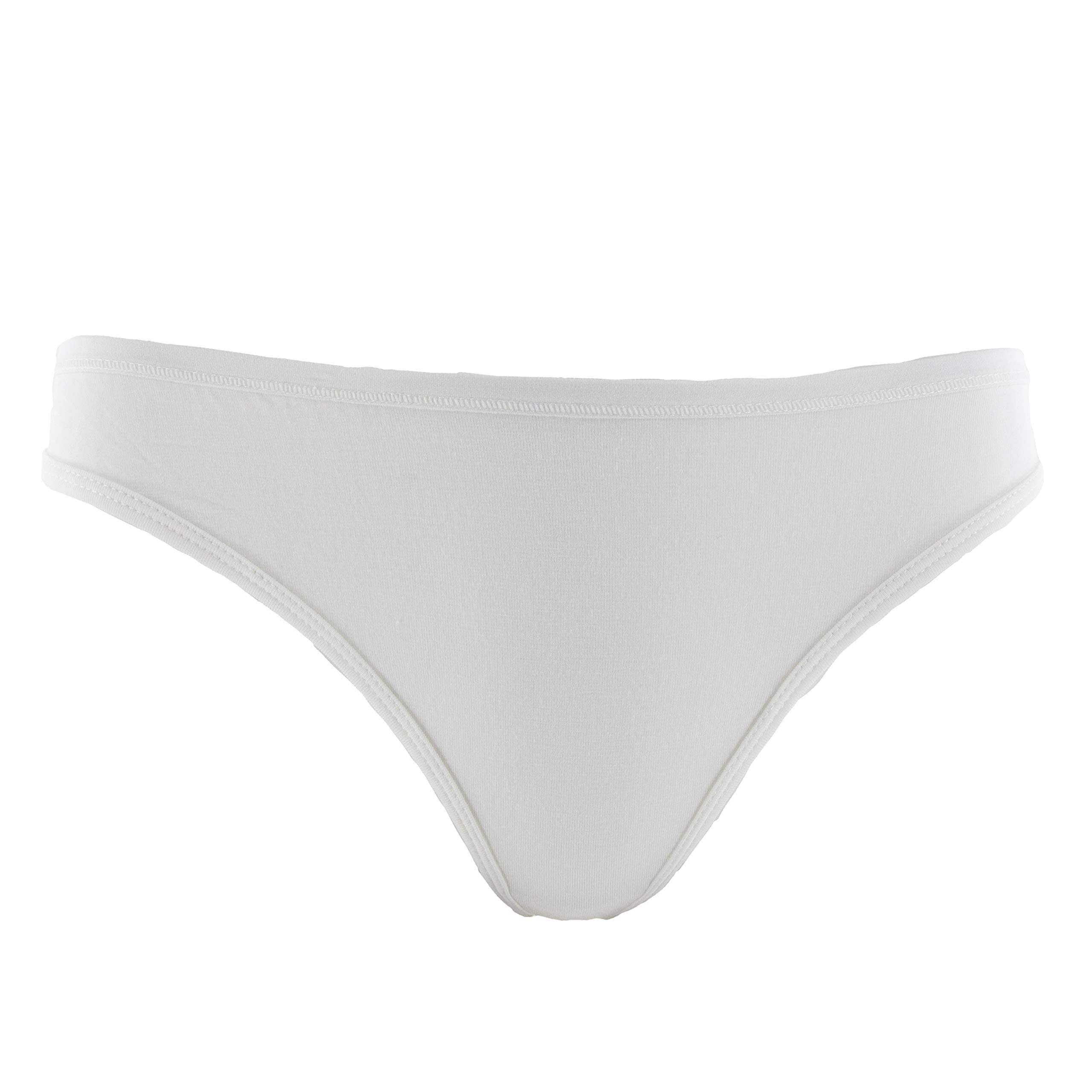 KICKEE Women's Solid Classic Thong Underwear - Soft Breathable Cotton Panties for Everyday Comfort & Lounge Wear