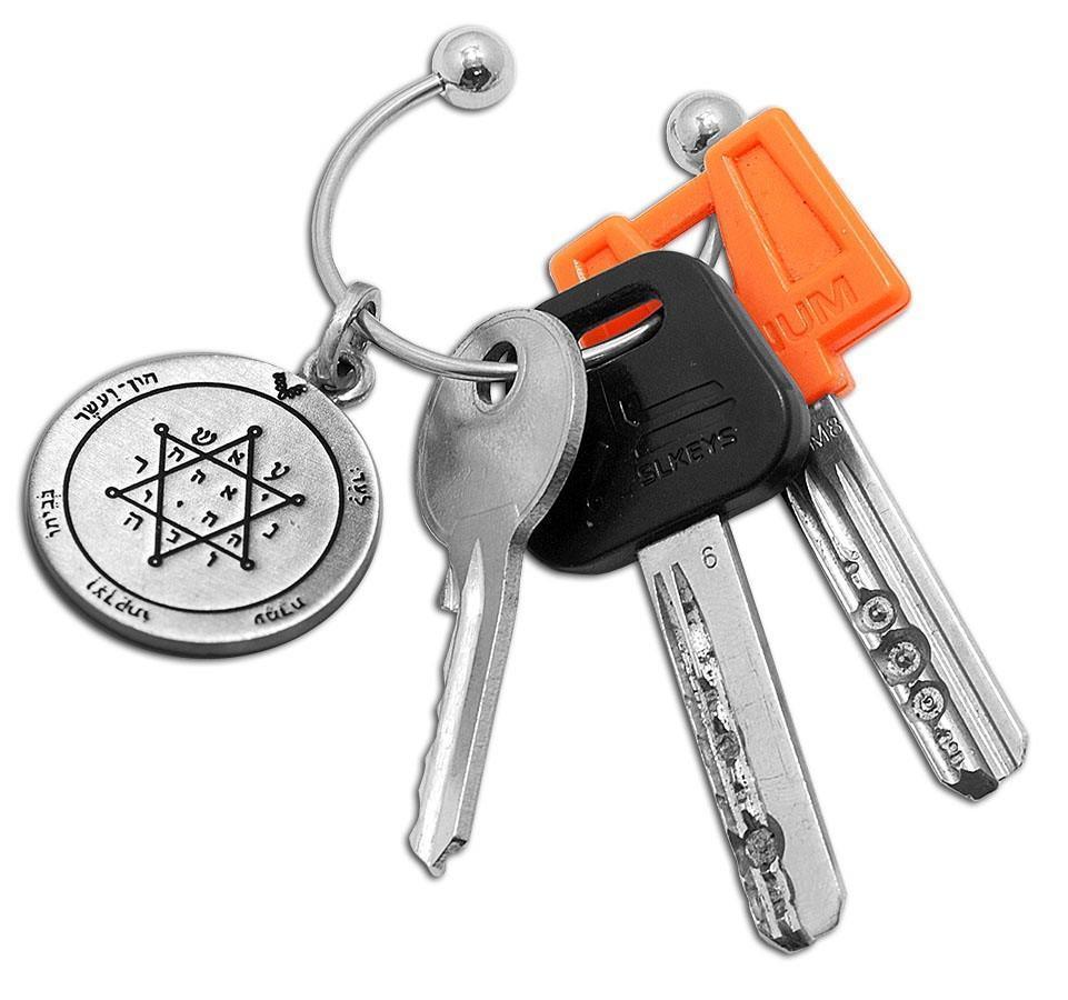 King Solomon Seal Keychain for Tranquility & Balance - Perfect for Meditation, Spiritual Protection & Daily Carry