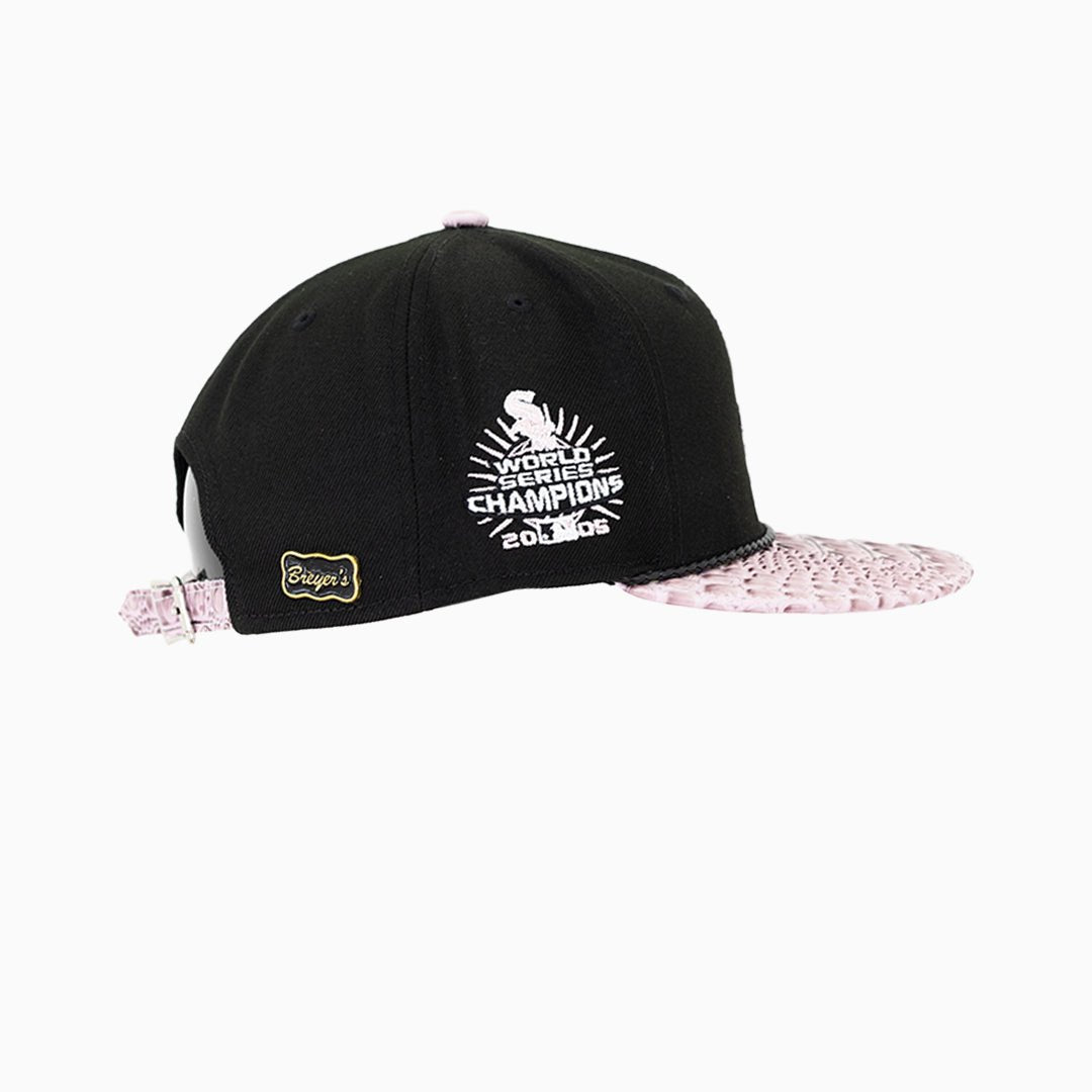 Breyer's Buck 50 Chicago White Sox Baseball Cap with Genuine Leather Visor - Perfect for Baseball Games, Sports Events & Streetwear Fashion