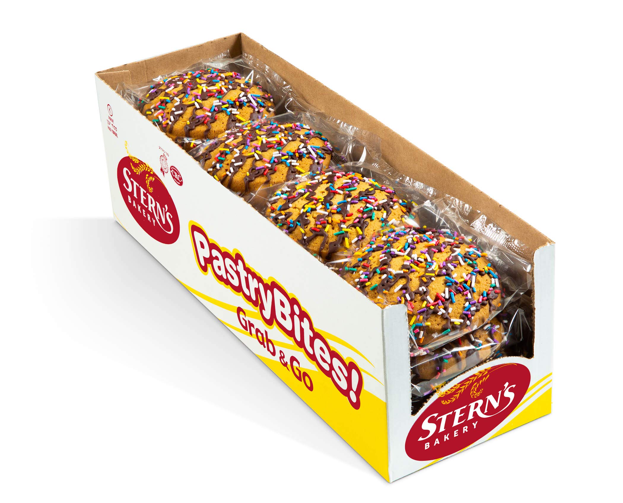 Stern's Bakery Jumbo Sprinkle Cookies - 18 Individually Wrapped 3oz Cookies | Dairy Free, Nut Free & Kosher Certified | Breakfast Pastries, Vending Machine & Lunchbox Snacks | Perfect for School, Office & On-the-Go Treats