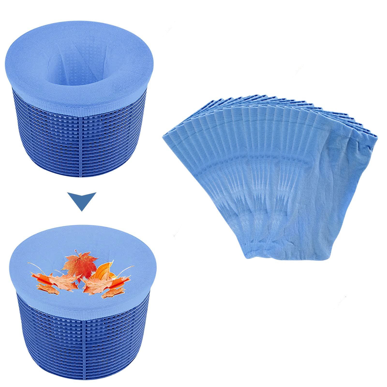 20Pcs Swimming Pool Skimmer Socks - Premium Reusable Filter Savers for Pool & Spa Baskets, Effectively Traps Debris, Leaves, and Small Particles | Perfect for In-Ground & Above-Ground Pools, Hot Tubs, and Jacuzzis