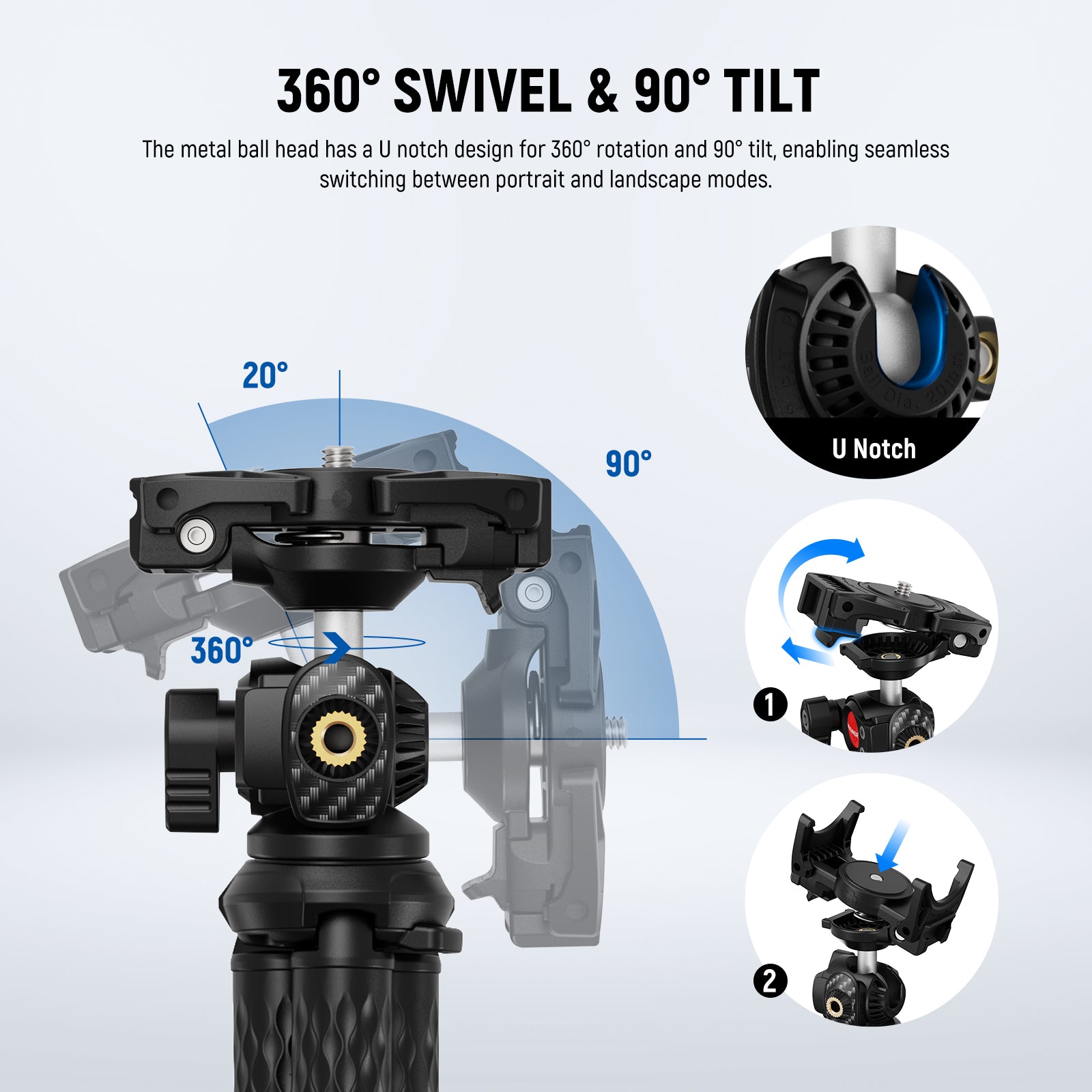 NEEWER TP34 Flexible Tripod Stand with Wireless Remote - Perfect for Smartphone Photography, Vlogging, YouTube Videos & Travel Shots