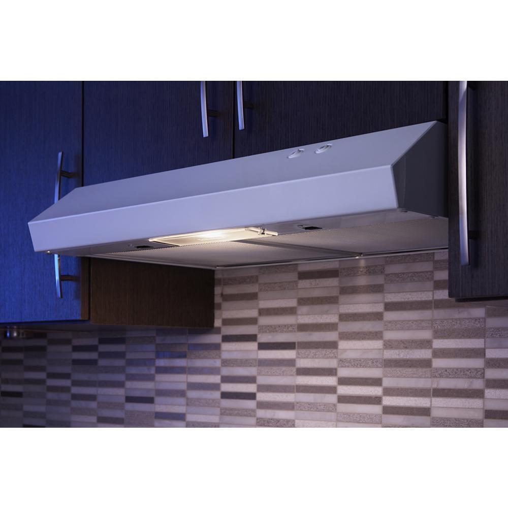 Amana WVU17UC0JW 30-Inch Stainless Steel Range Hood with Full-Width Grease Filters - Powerful Kitchen Ventilation for Cooking, Grilling & Frying