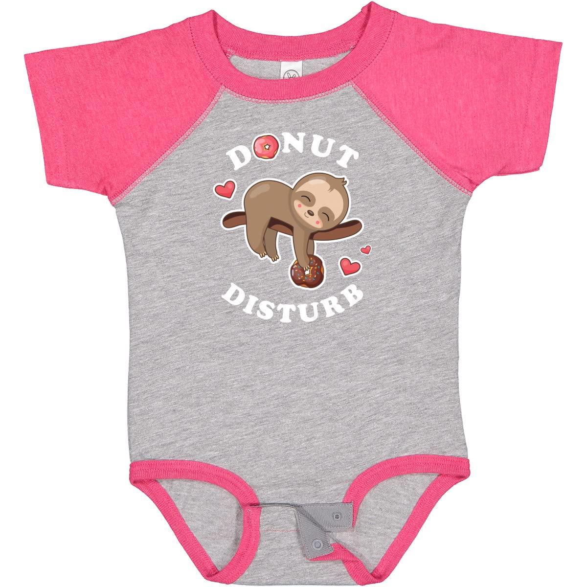 Inktastic Donut Disturb Sloth Baby Bodysuit - Cute Animal Print Onesie for Newborns & Infants - Perfect for Sleepwear, Playtime & Photo Shoots