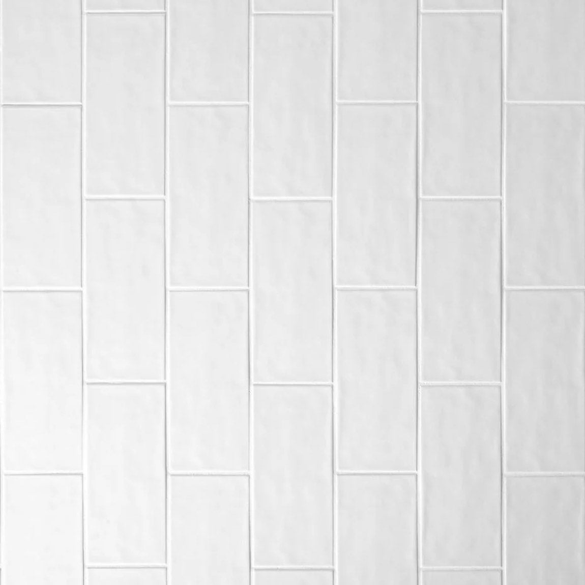 White Glossy 4x10 Renaissance Subway Tile - Perfect for Kitchen Backsplash, Bathroom Walls & Modern Home Decor