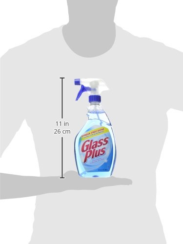 Glass Plus Glass Cleaner - 32 Fl Oz Bottle for Streak-Free Shine | Multi-Surface Glass Cleaner for Windows, Mirrors & Screens | Perfect for Home, Office & Car Cleaning