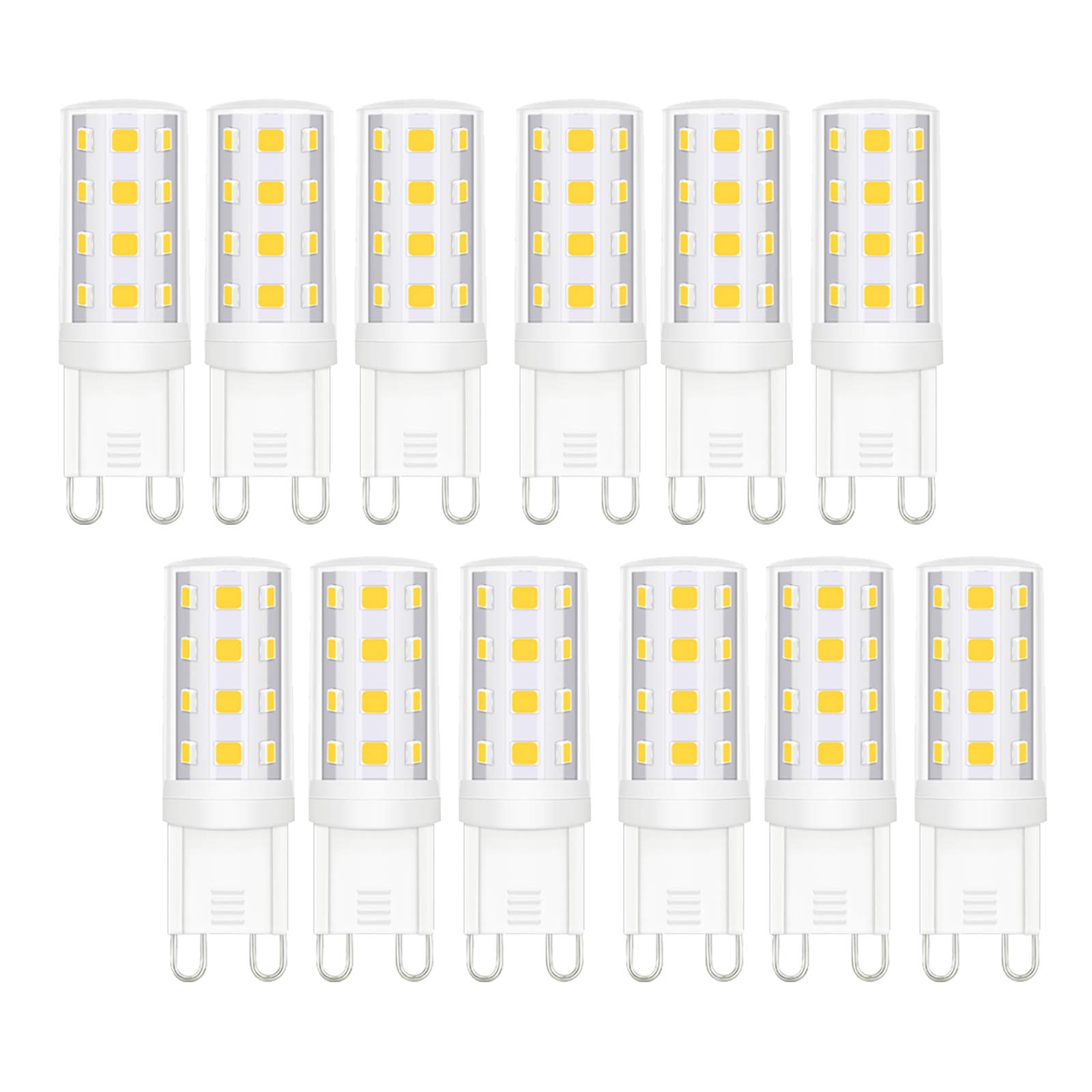 Dimmable G9 LED Bulbs 3W (40W Equivalent) 5000K Daylight - Pack of 12 for Home Lighting