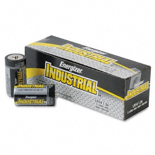 Energizer Industrial Alkaline C Batteries - 24 Count (2 Packs of 12) - Long-Lasting Power for Flashlights, Toys, and Emergency Devices
