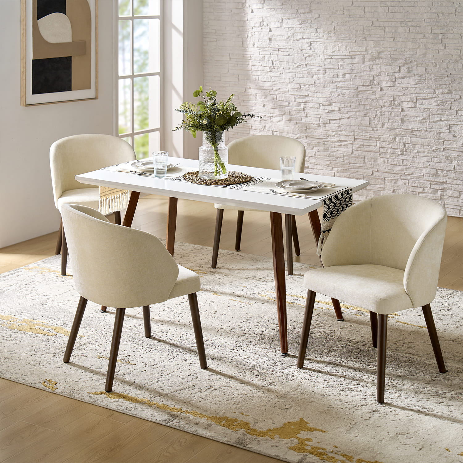 Anndi Dining Chair Set of 2/4/6 - Ergonomic Comfort, Solid Wood Legs, Modern Kitchen & Dining Room Furniture for Home & Restaurant Use