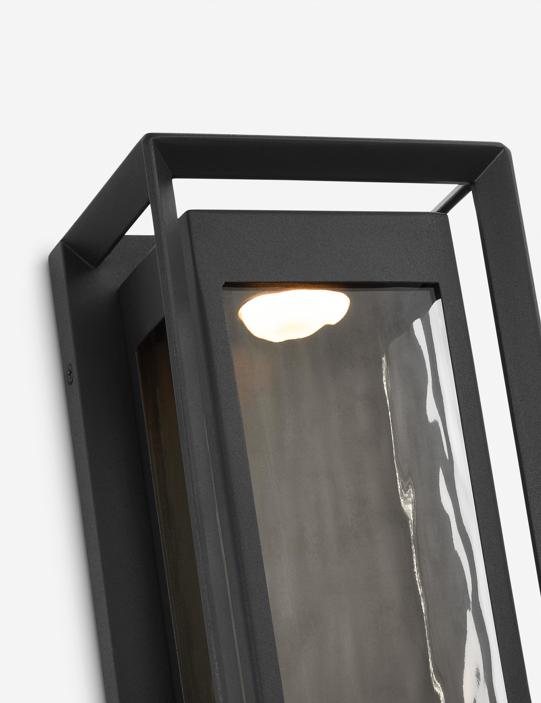 Faldo Outdoor Wall Sconce Light - Waterproof Exterior Lighting Fixture for Porch, Patio & Garden - Black Matte Finish, Durable Weatherproof Design