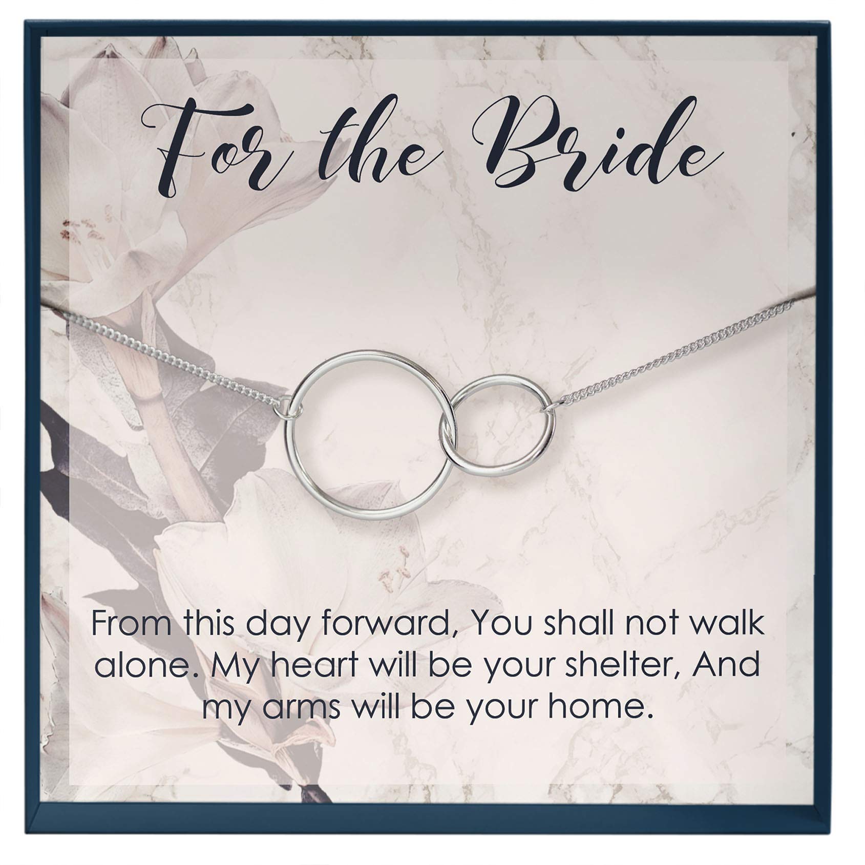 Personalized Bride Necklace Gift from Groom - Wedding Day Jewelry for Her - Elegant Engagement Necklace for Wife - Perfect Bridal Gift for Wedding Ceremony & Anniversary Celebrations