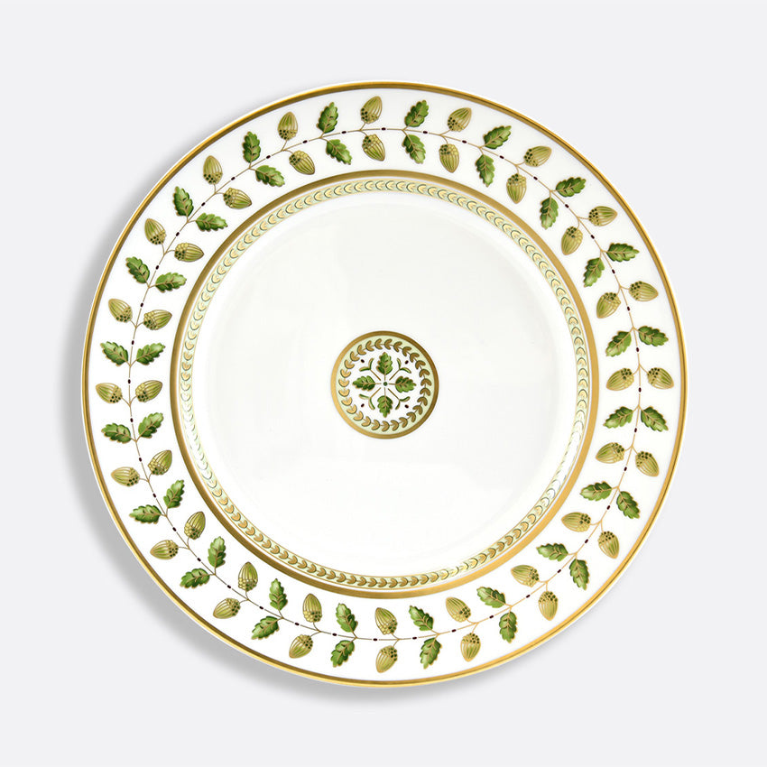 Bernardaud Constance Gold & Green Leaves Decorative Plate - Elegant Dinnerware for Fine Dining & Home Decor