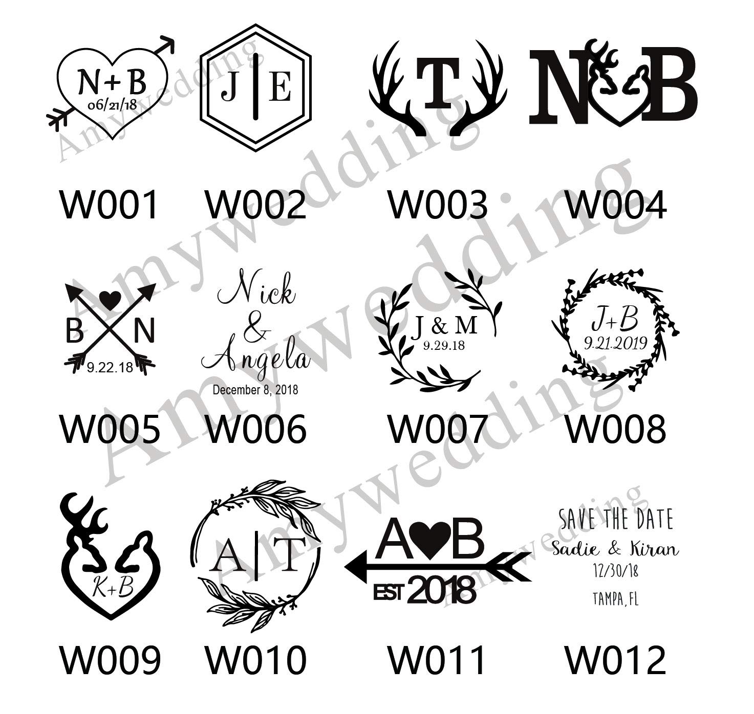 Custom Logo Wood Branding Iron - Durable Leather & BBQ Heat Stamp with Handle - Wedding Arrow & Hearts Design - Perfect for DIY Crafts, Leatherworking & Personalized Gifts
