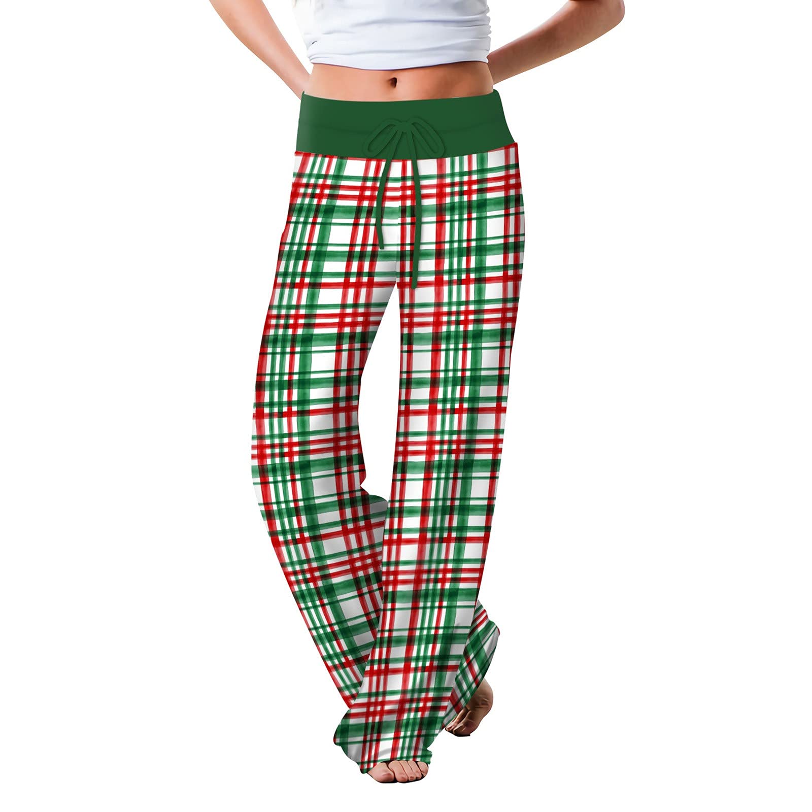 Women's Christmas Print Lounge Pants - Soft Yoga Sweatpants & Comfy Pajama Bottoms with Straight Leg Jogger Design | Perfect for Holiday Relaxation, Yoga Sessions & Cozy Home Wear
