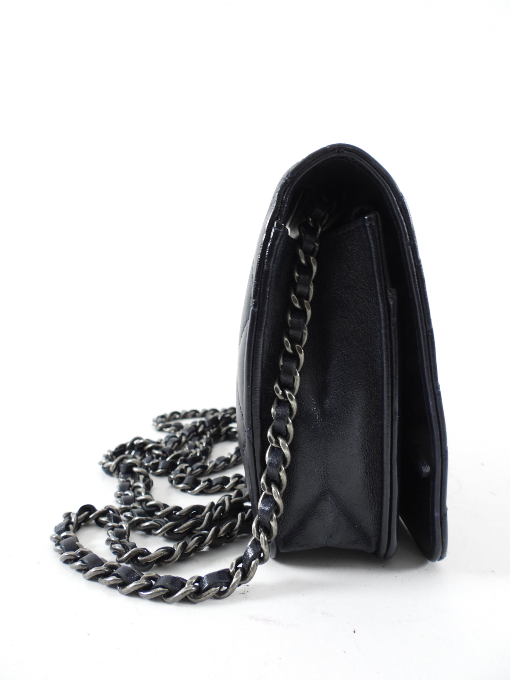 Chanel Coco Boy Black Leather Quilted Wallet on Chain - Luxury Designer Crossbody Bag for Women - Perfect for Parties, Date Nights & Everyday Use