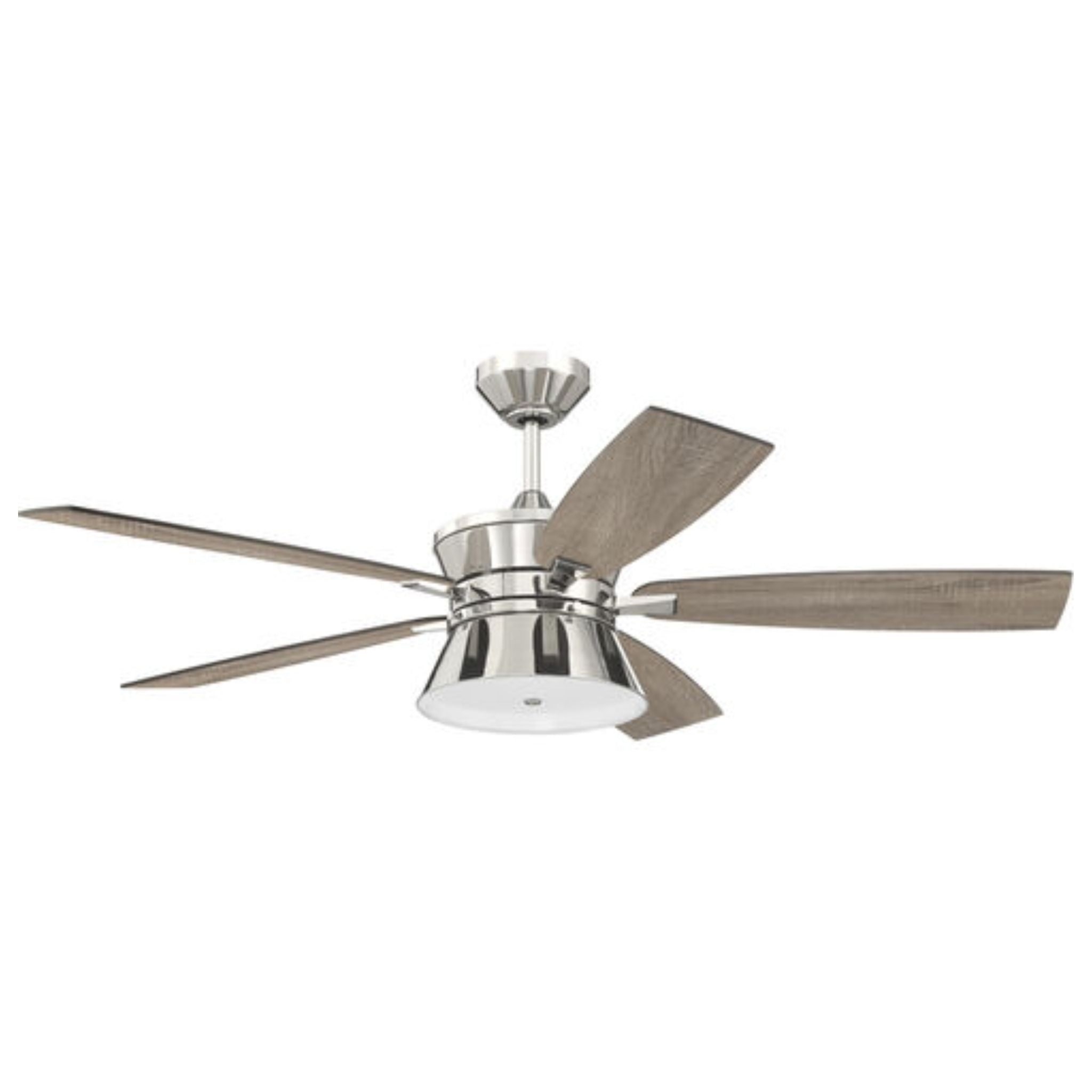 Craftmade Dominick 52 Inch Ceiling Fan with Reversible Blades in Flat Black & Greywood - Perfect for Living Room, Bedroom, and Outdoor Patio Cooling