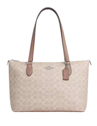 Coach Signature Canvas Gallery Tote Bag - Stylish Women's Handbag for Work, Travel & Everyday Use | Premium Leather Trim & Spacious Design