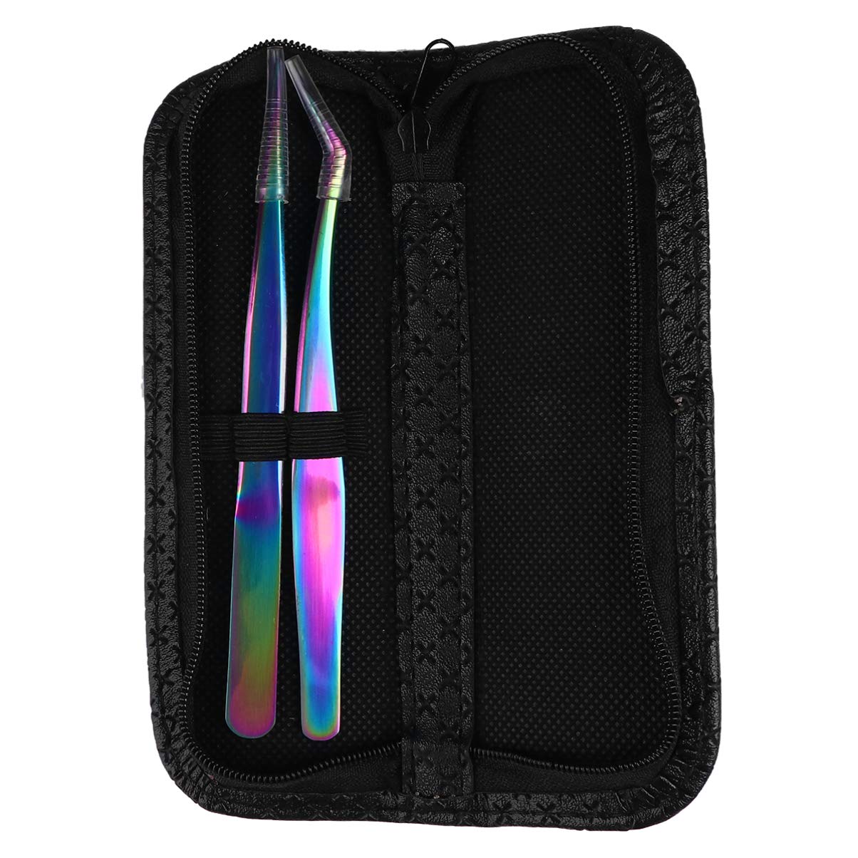 Professional Stainless Steel Ergonomic Eyelash Tweezers Set - Precision Lash Extensions Tools for Women, DIY & Salon Use | Perfect for Home Makeup, Beauty Salons & Professional Lash Artists