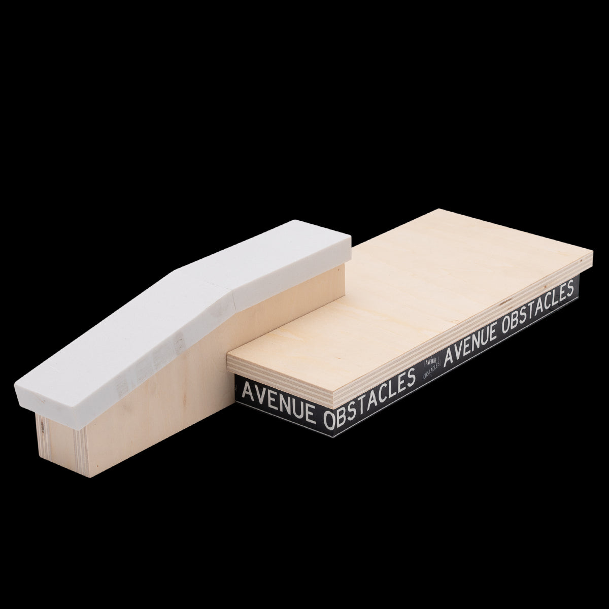 Avenue Fingerboard Ramp 2-Piece Combo Set - Perfect for Skateboard Tricks & Mini Ramp Stunts at Home or Office