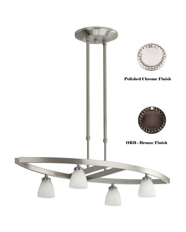 Adjustable Contemporary 4-Light Pendant - Oil Rubbed Bronze Finish - Sydney Collection by Access Lighting 63840 ORB OPL | Perfect for Kitchen Island, Dining Room, and Entryway Lighting